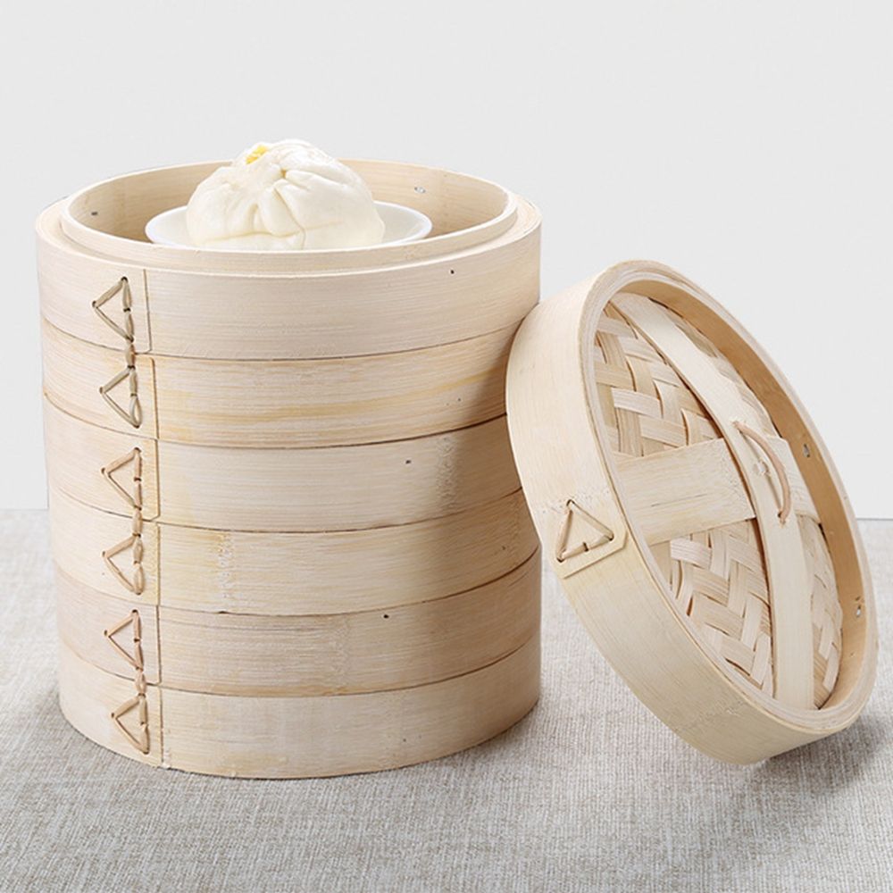 Steaming With Lid Cooking Tool - Bao Steamer Bamboo reseña y precio
