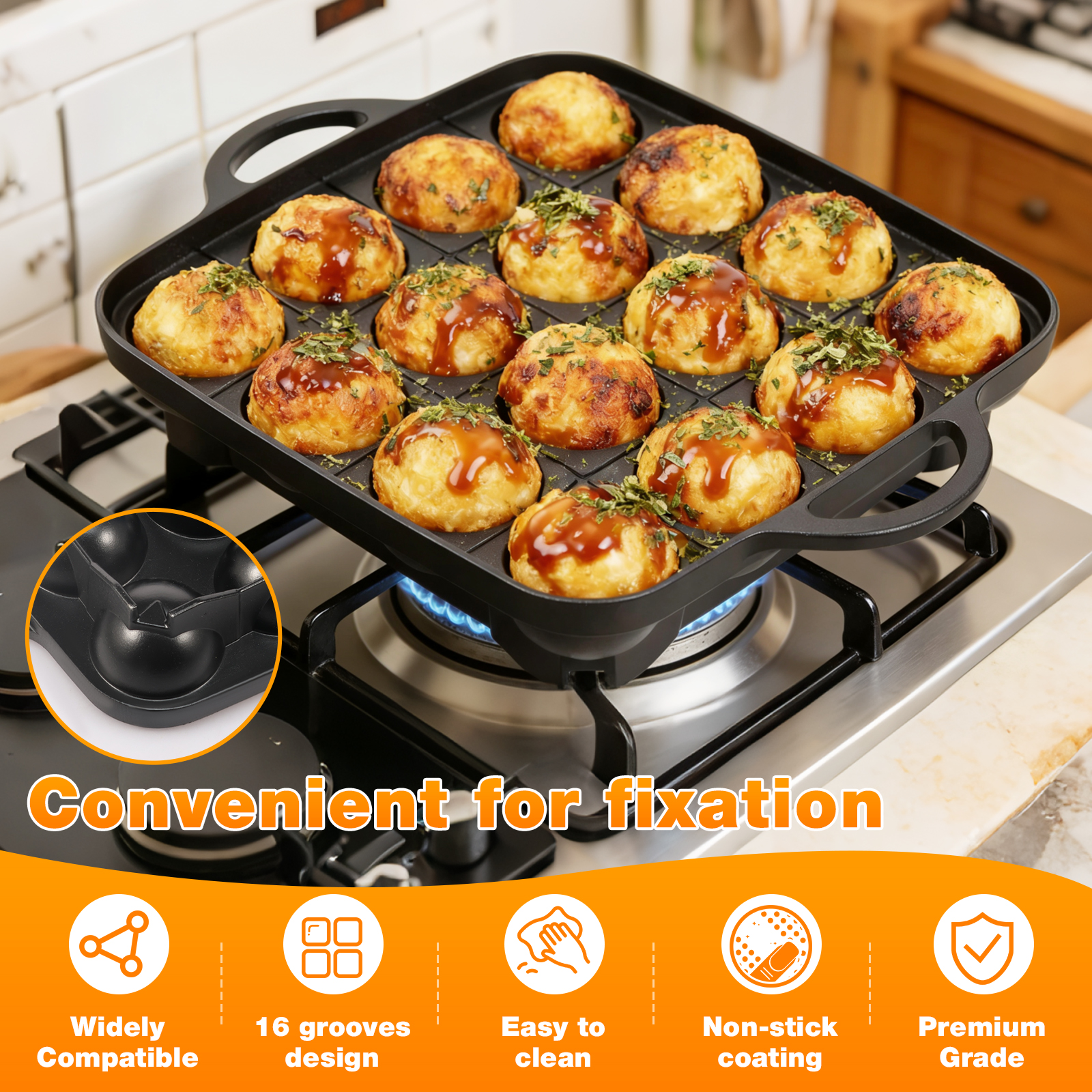 Takoyaki Pan Nonstick Japanese - Takoyaki Grill Plate reseña y precio