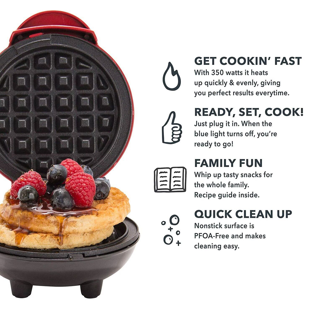 Mini Waffle Maker Bubble Egg C - Mini Pancake Griddle reseña y precio