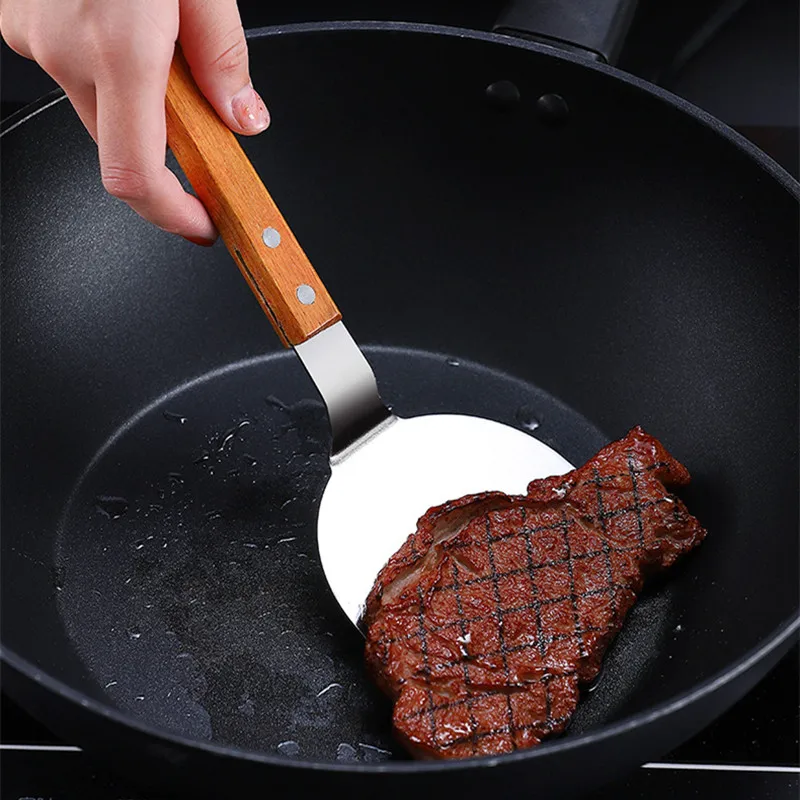 Stainless Steel Wooden Handle  - Okonomiyaki Spatula reseña y precio