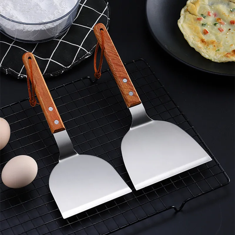 Stainless Steel Wooden Handle  - Okonomiyaki Spatula reseña y precio