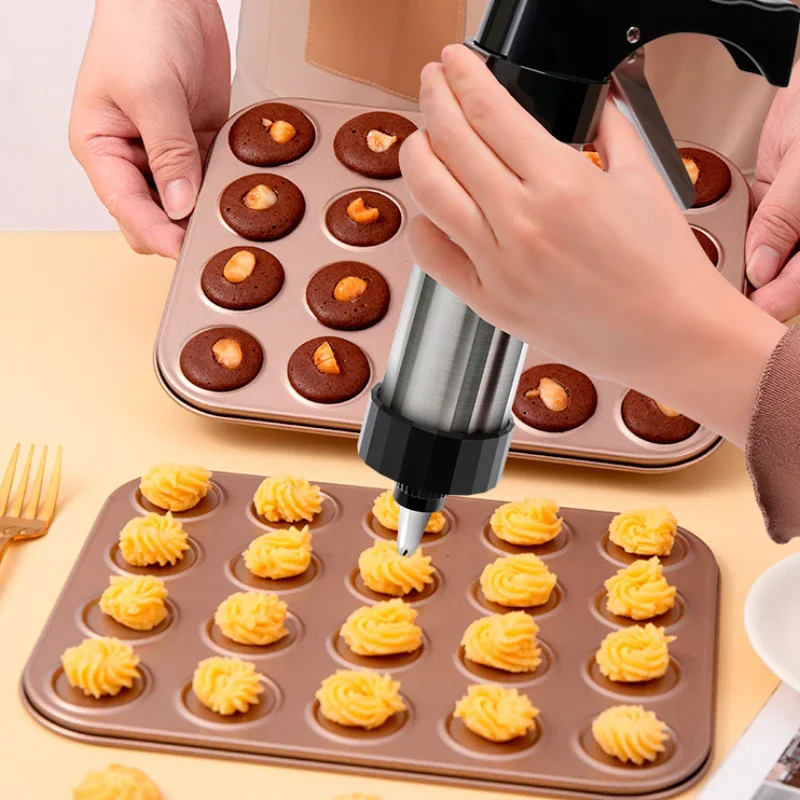 Cookie Press Gun Kit Stainless - Churros Maker Gun reseña y precio