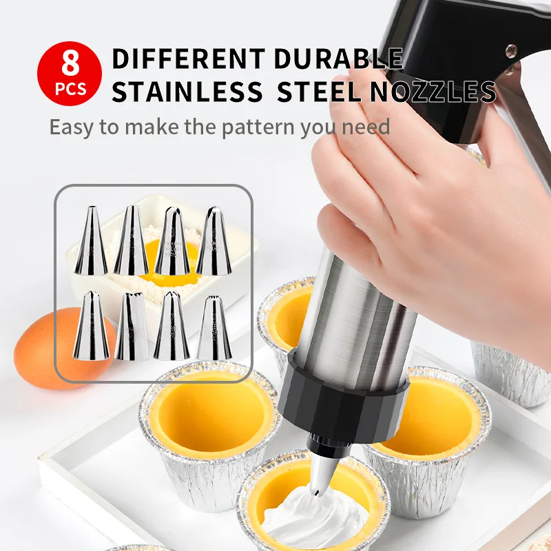 Cookie Press Gun Kit Stainless - Churros Maker Gun reseña y precio