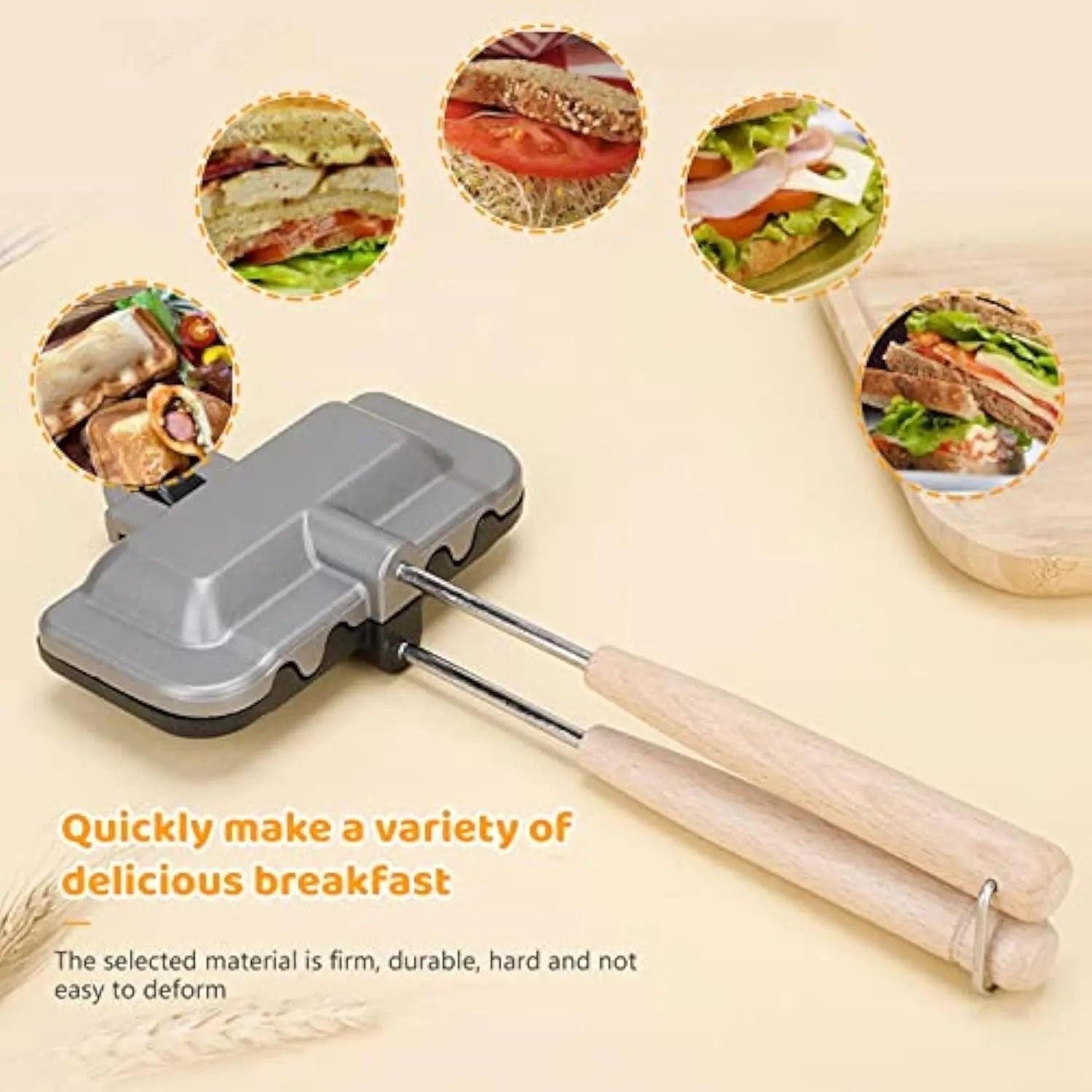 Breakfast Sandwich Maker, 4w1h - Hot Dog Press reseña y precio