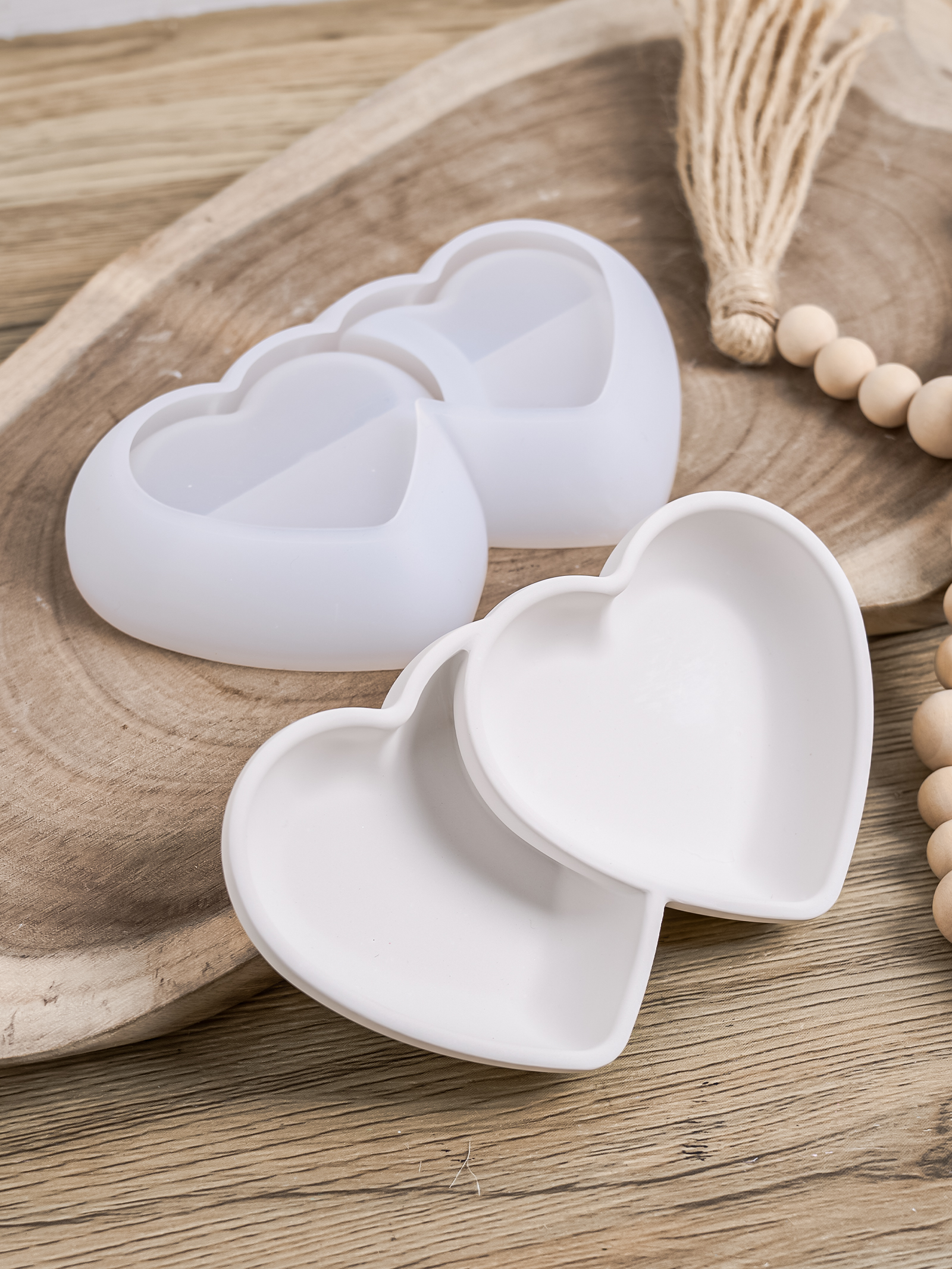 DIY Double Heart Candle Bowl S - Potsticker Mold reseña y precio