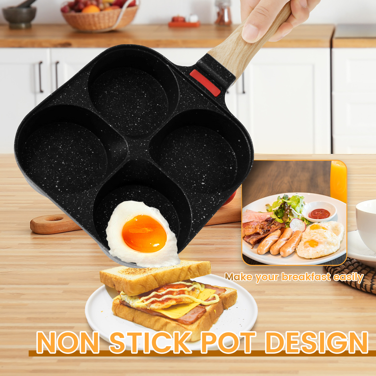 Egg Frying Pan Nonstick Pancak - Egg Waffle Pan reseña y precio