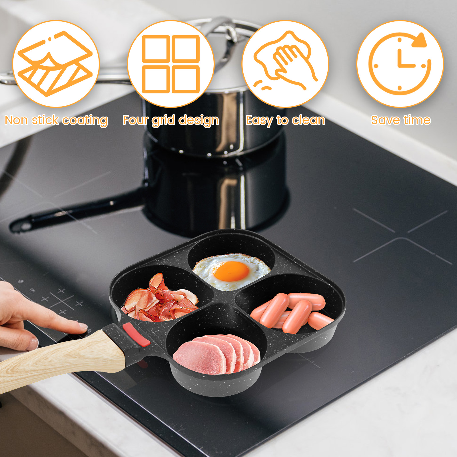Egg Frying Pan Nonstick Pancak - Egg Waffle Pan reseña y precio