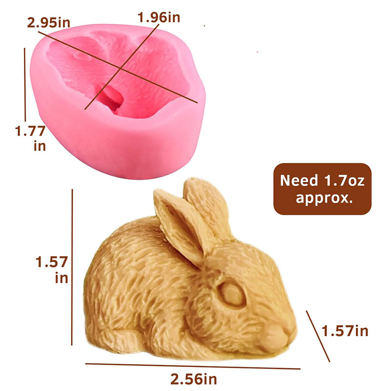 3D Rabbit Silicone Soap Mold E - Bunny Cake Mold reseña y precio
