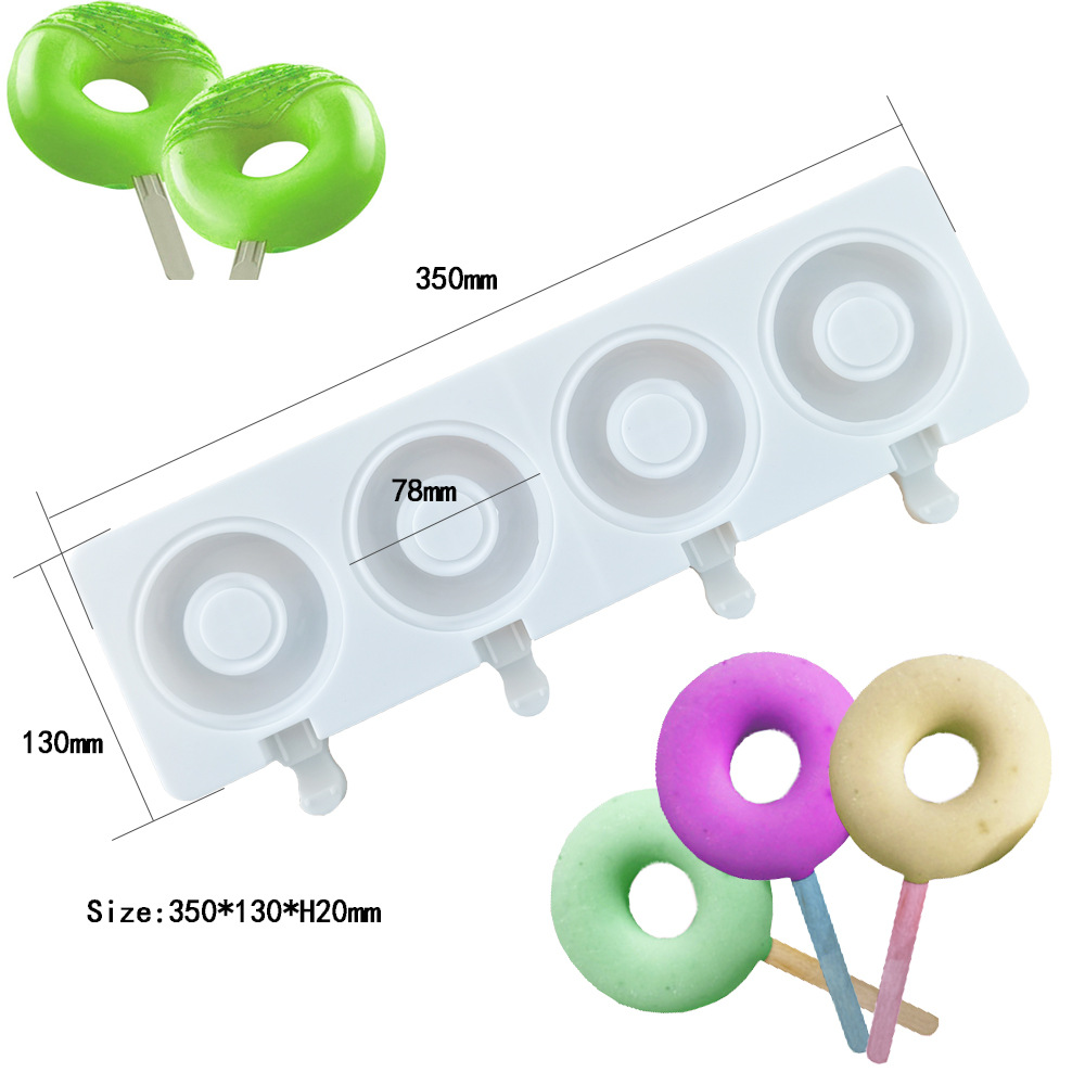 Large Donut 4 Cavity Ice Cream - Donut Mold Silicone reseña y precio