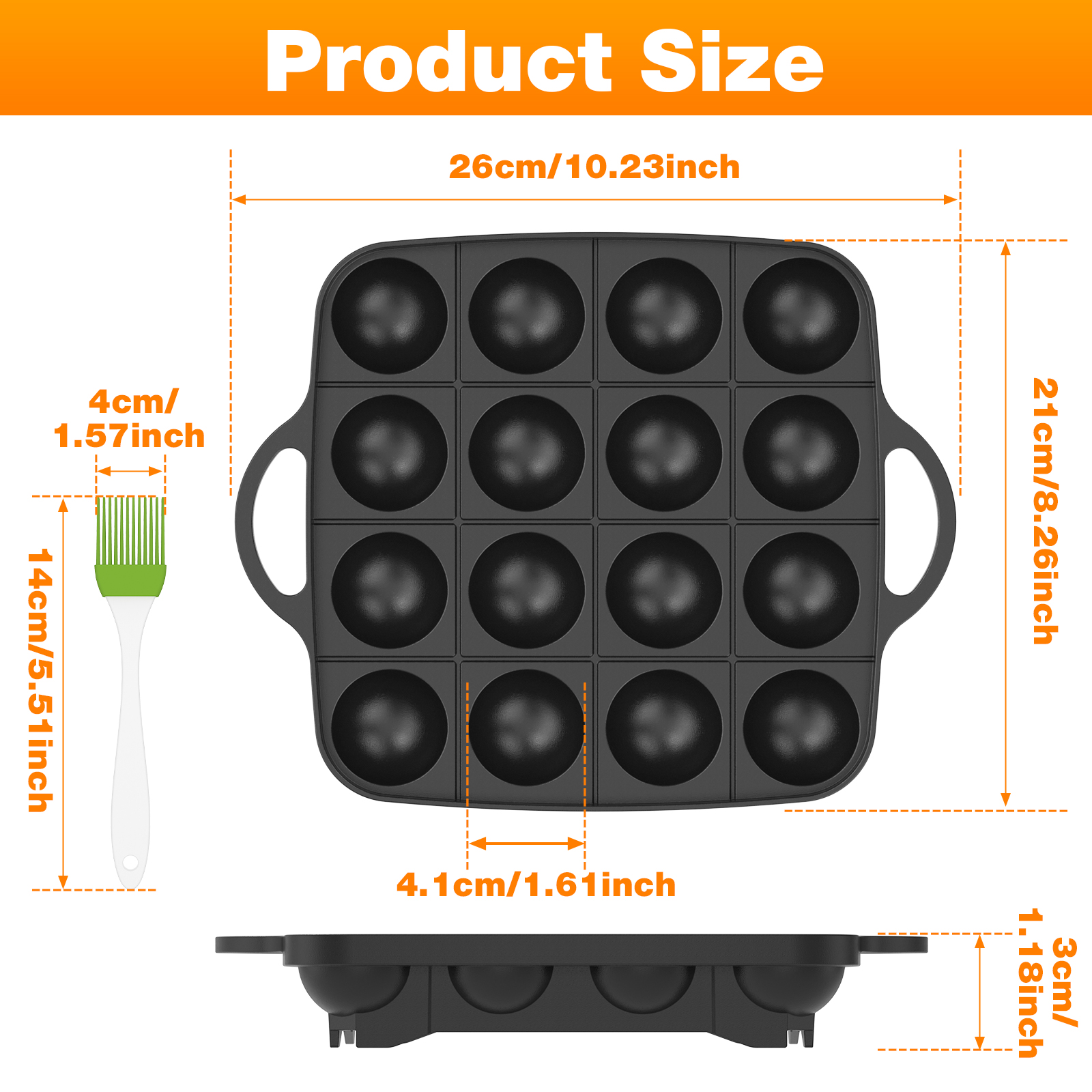 Takoyaki Pan 16 Hole Octopus B - Takoyaki Grill Plate reseña y precio