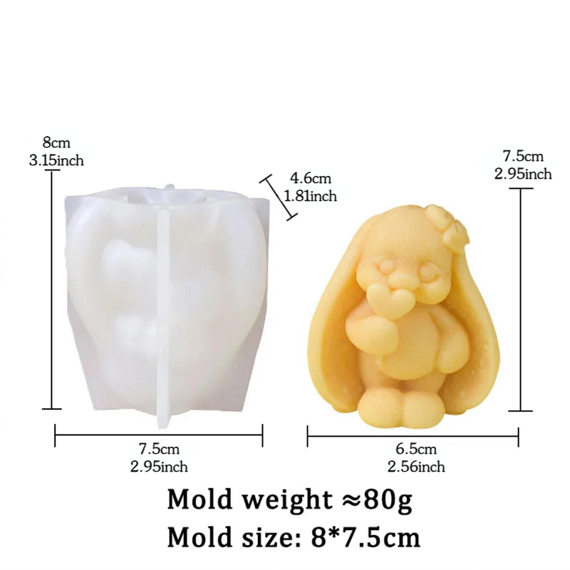 3D Long-eared Rabbit Silicone  - Bunny Cake Mold reseña y precio