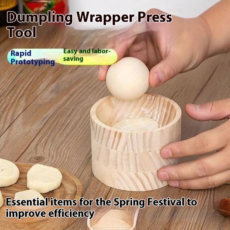 1 Set Wooden Dumpling Maker -  - Dumpling Press Set reseña y precio