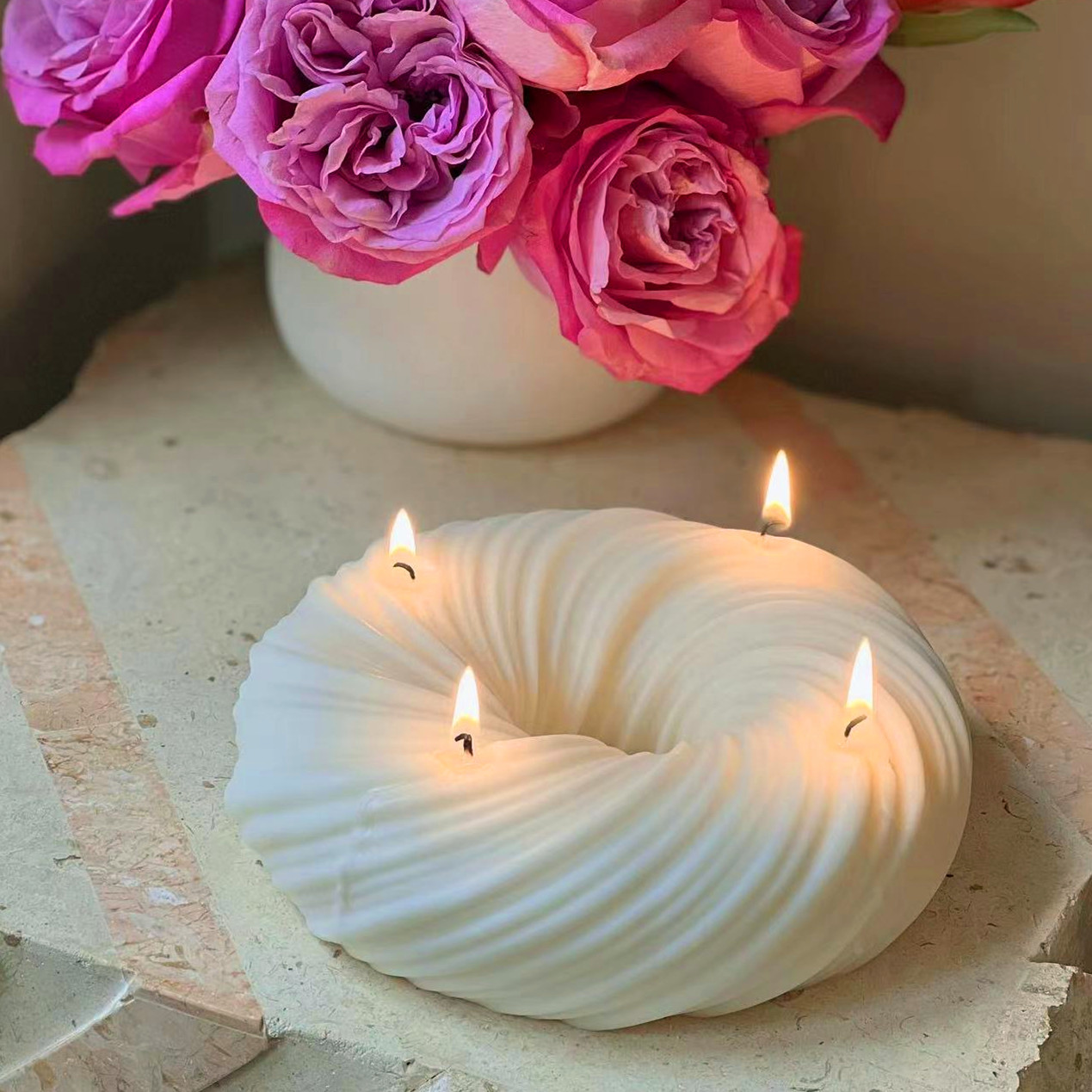 Big Donut shape Silicone Candl - Donut Mold Silicone reseña y precio