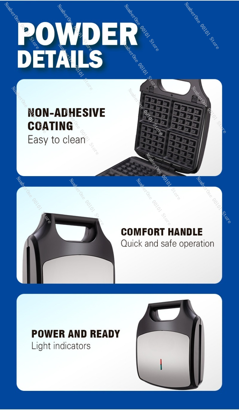 Household Small Multipurpose 3 - Waffle Cone Maker reseña y precio