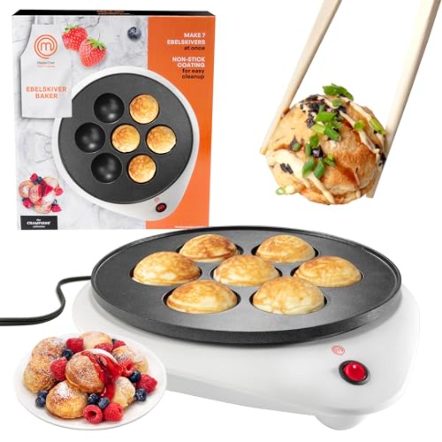 MasterChef Electric Ebelskiver - Takoyaki Grill Plate reseña y precio