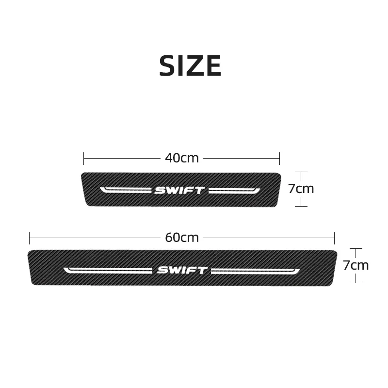 Car Front Rear Door Threshold  - Crepe Pan Carbon reseña y precio