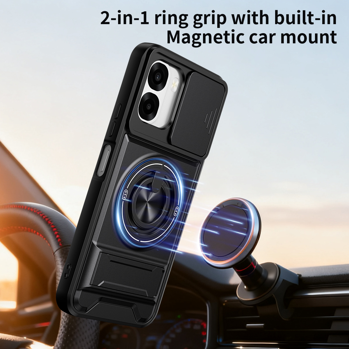 Armor Phone Case For Oppo A6x  - Taco Stand Holder reseña y precio