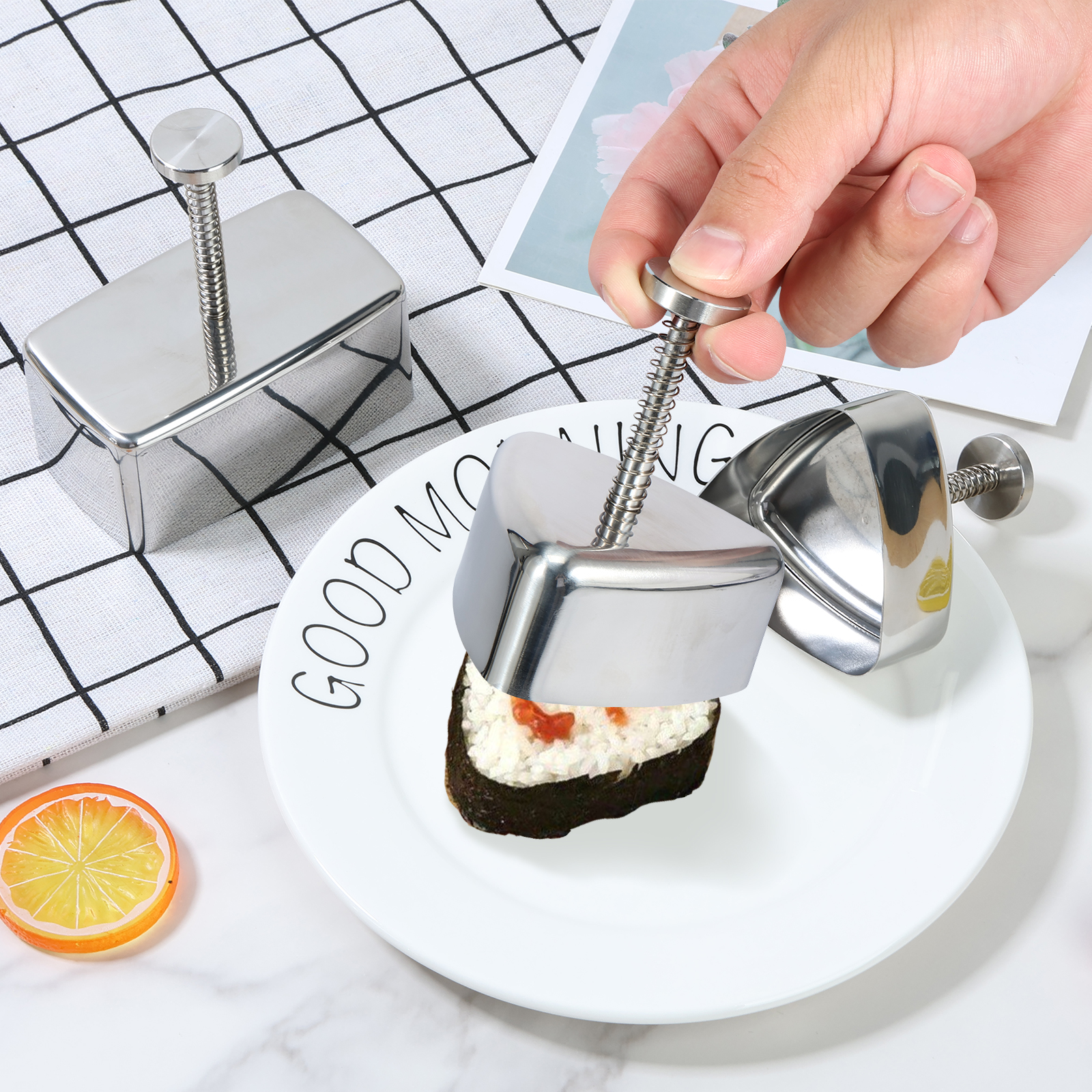 Onigiri Mold Non-stick Stainle - Spring Roll Wrapper reseña y precio