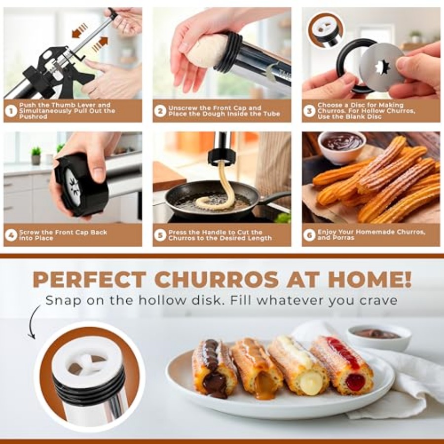 Churro Maker Machine and Sprit - Churros Maker Gun reseña y precio
