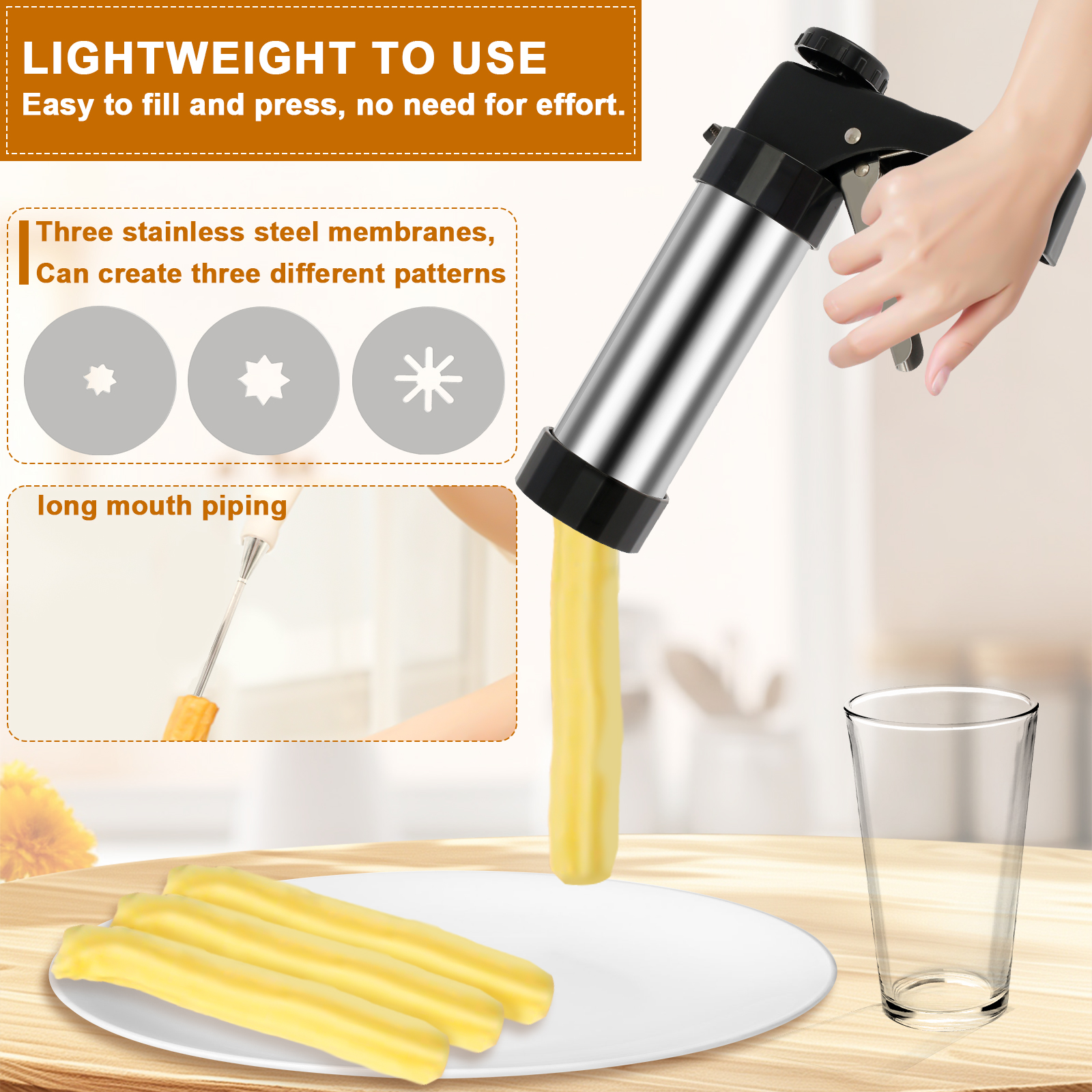 Churro Maker Machine Cookie Pr - Churros Maker Gun reseña y precio