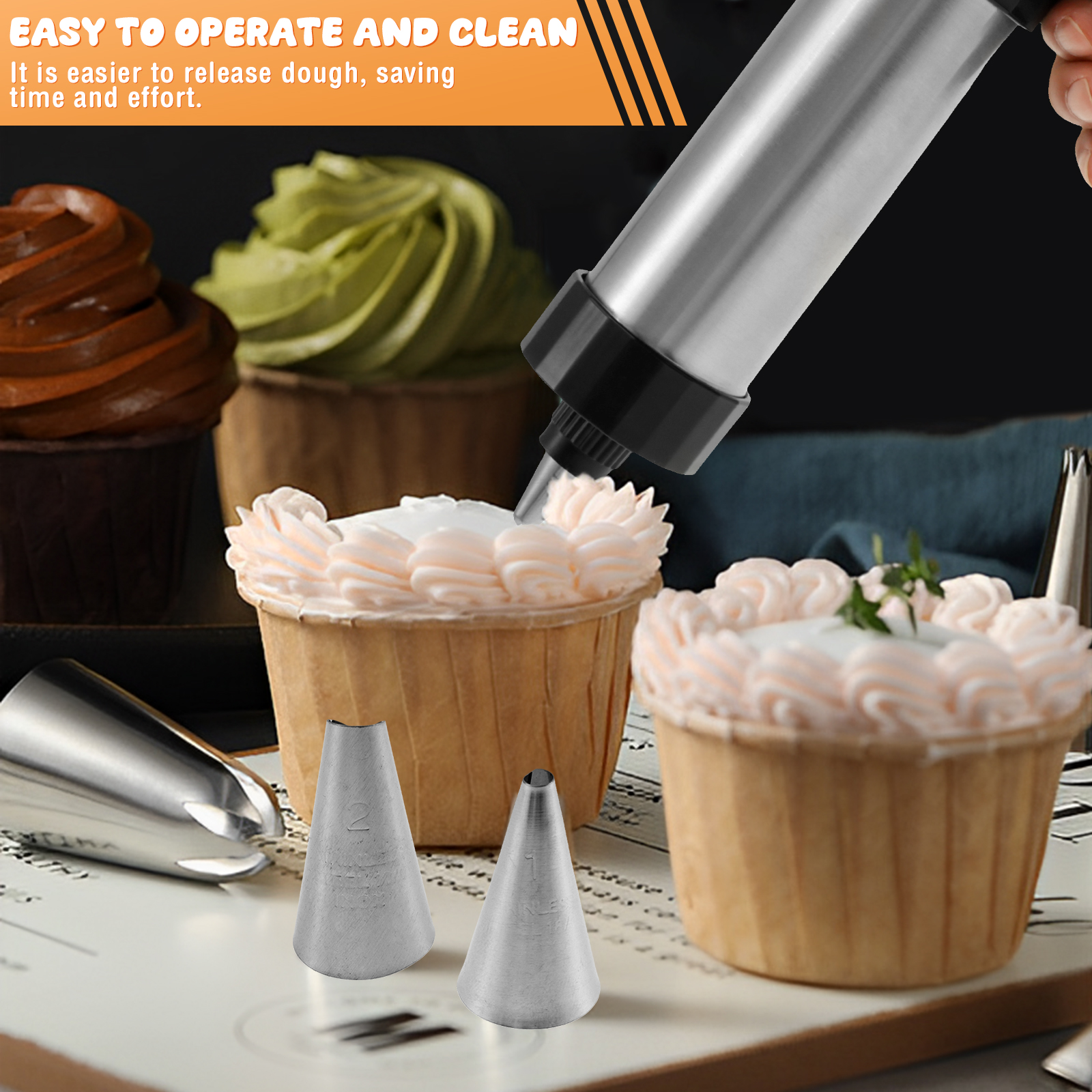 Stainless Steel Cookie Gun Chu - Churros Maker Gun reseña y precio