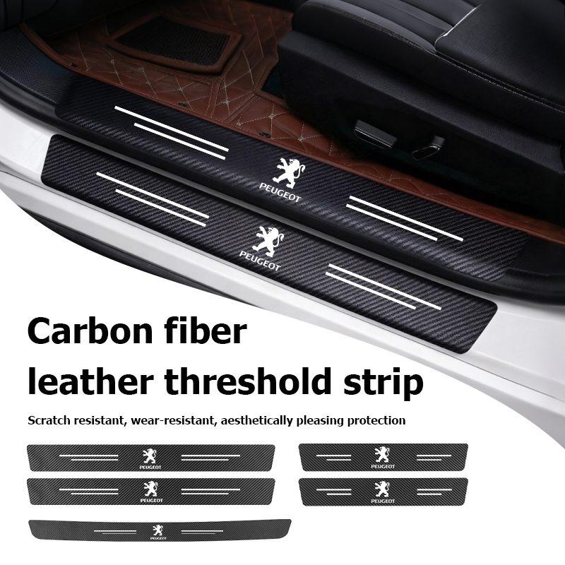 New Car Door Sill Plate Sticke - Crepe Pan Carbon reseña y precio