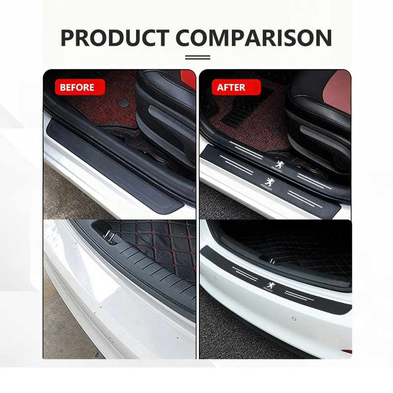 New Car Door Sill Plate Sticke - Crepe Pan Carbon reseña y precio