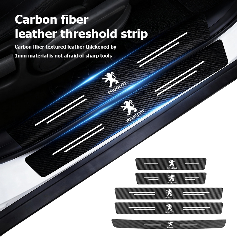 New Car Door Sill Plate Sticke - Crepe Pan Carbon reseña y precio