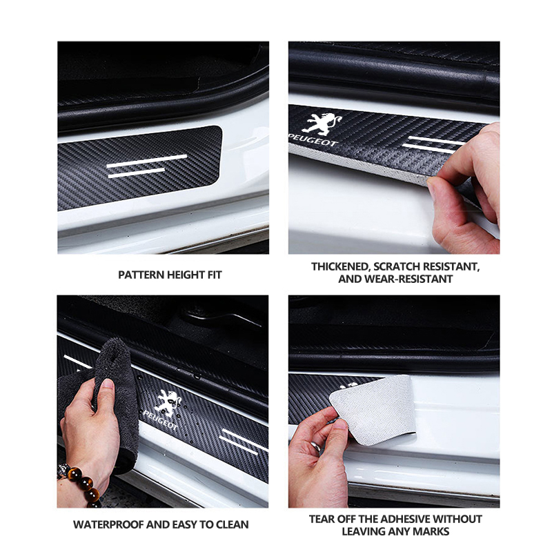 New Car Door Sill Plate Sticke - Crepe Pan Carbon reseña y precio