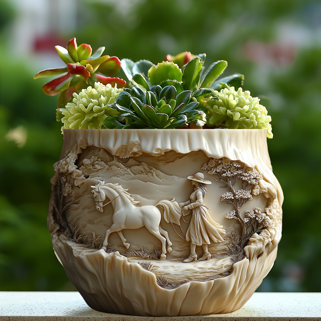 Beauty holding horse relief su - Potsticker Mold reseña y precio