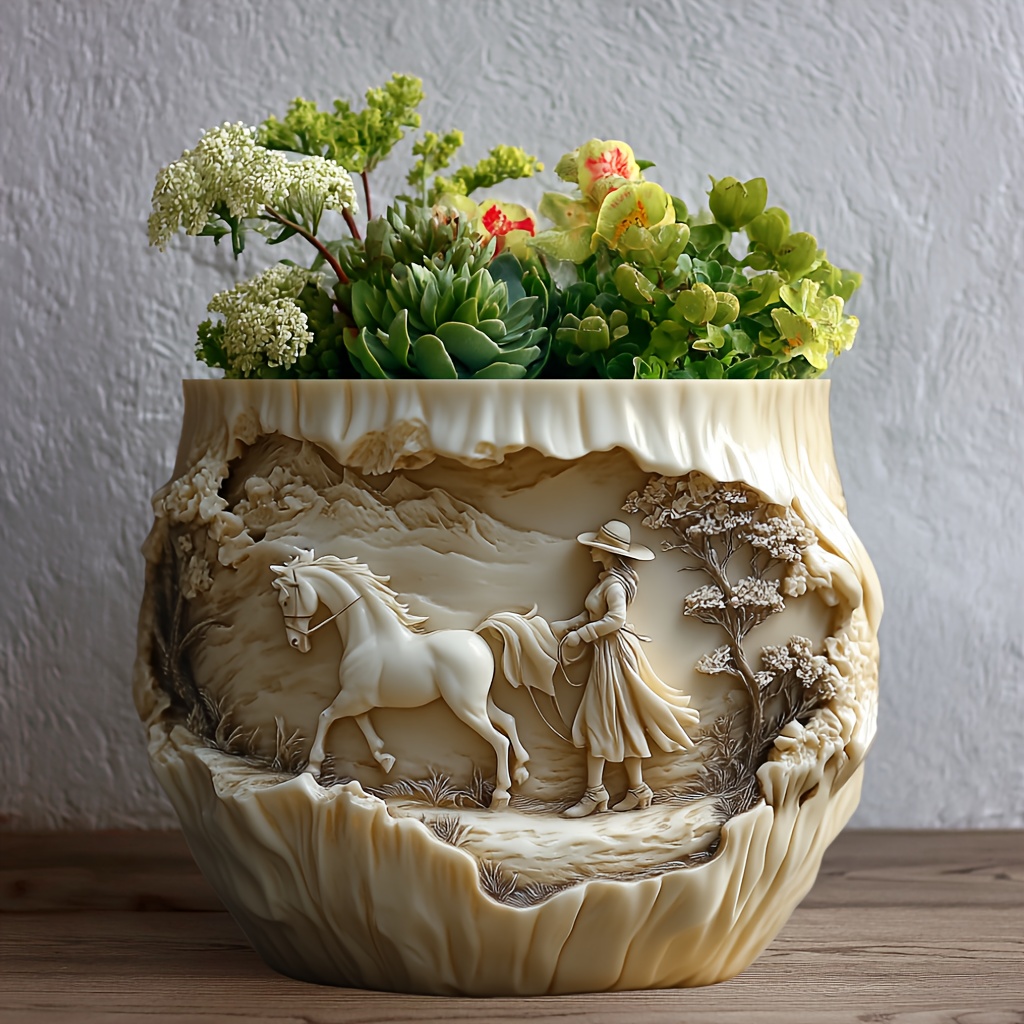Beauty holding horse relief su - Potsticker Mold reseña y precio