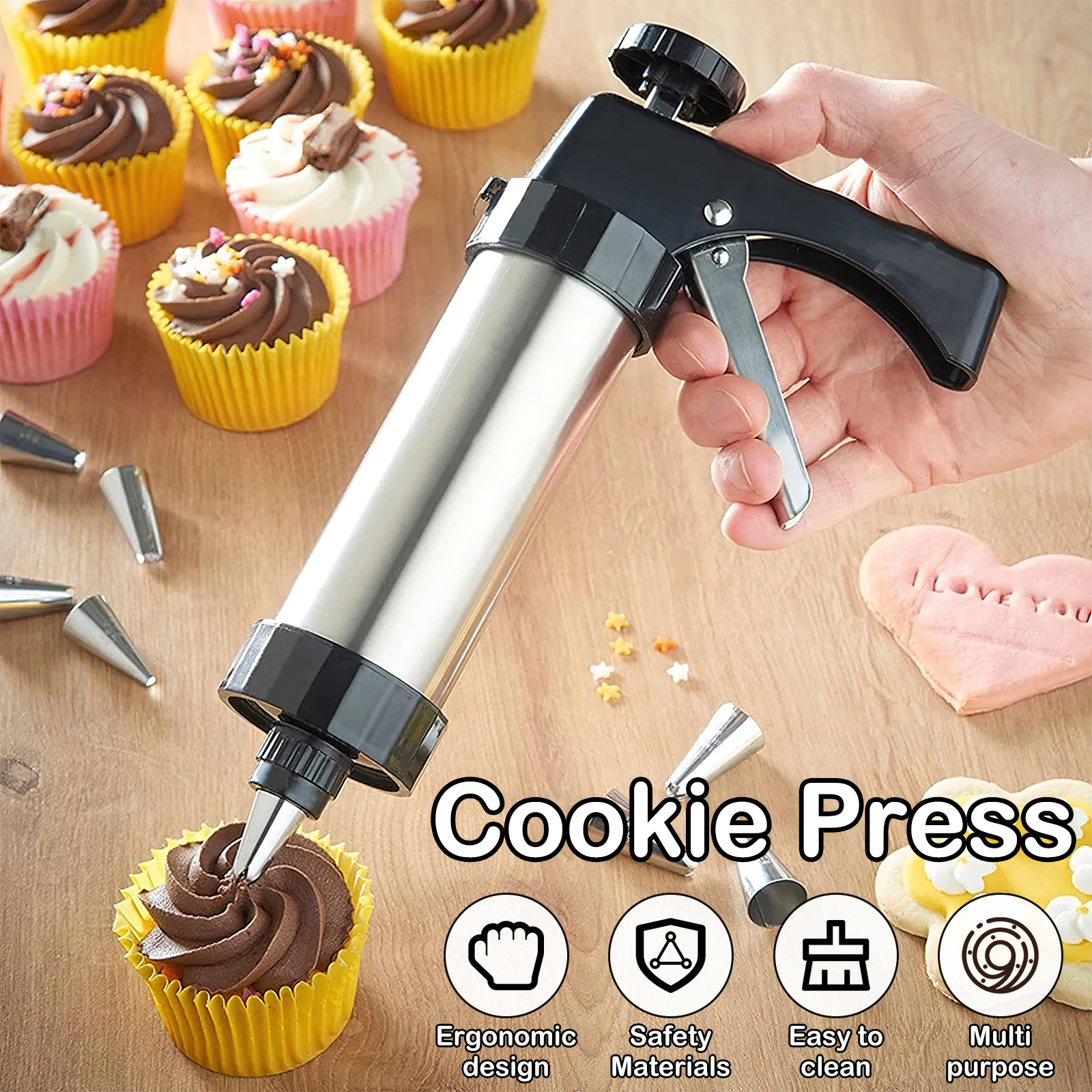 GMOX Cookie Press Gun and Tips - Churros Maker Gun reseña y precio