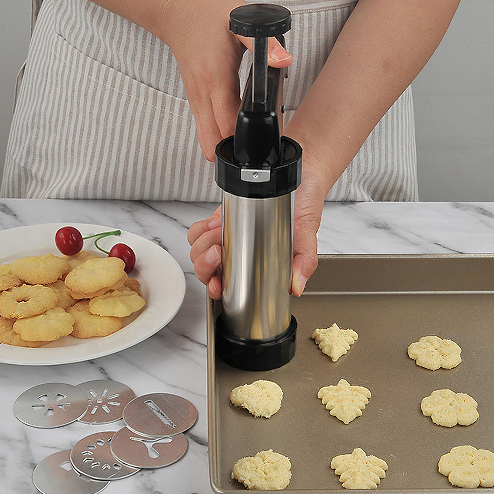 GMOX Cookie Press Gun and Tips - Churros Maker Gun reseña y precio