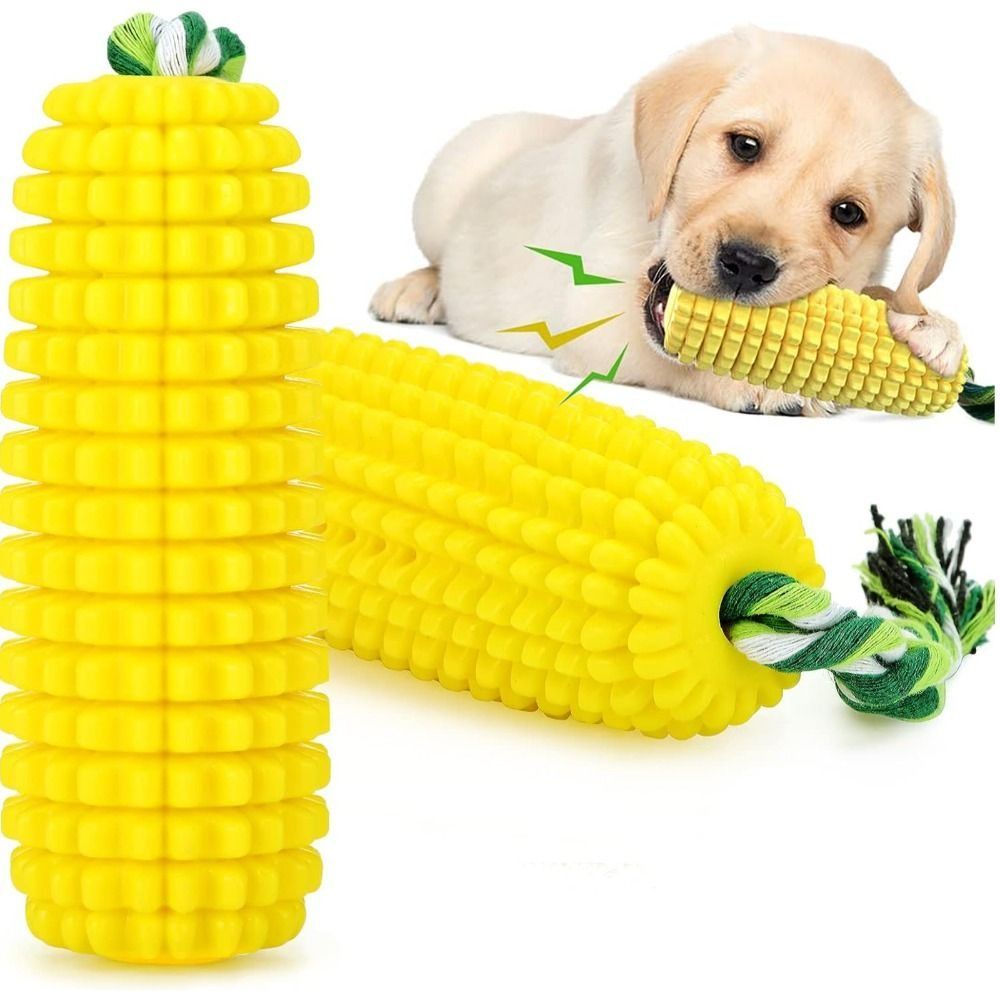 Tough Rubber Dog Chew Corn Sti - Corn Dog Stick reseña y precio