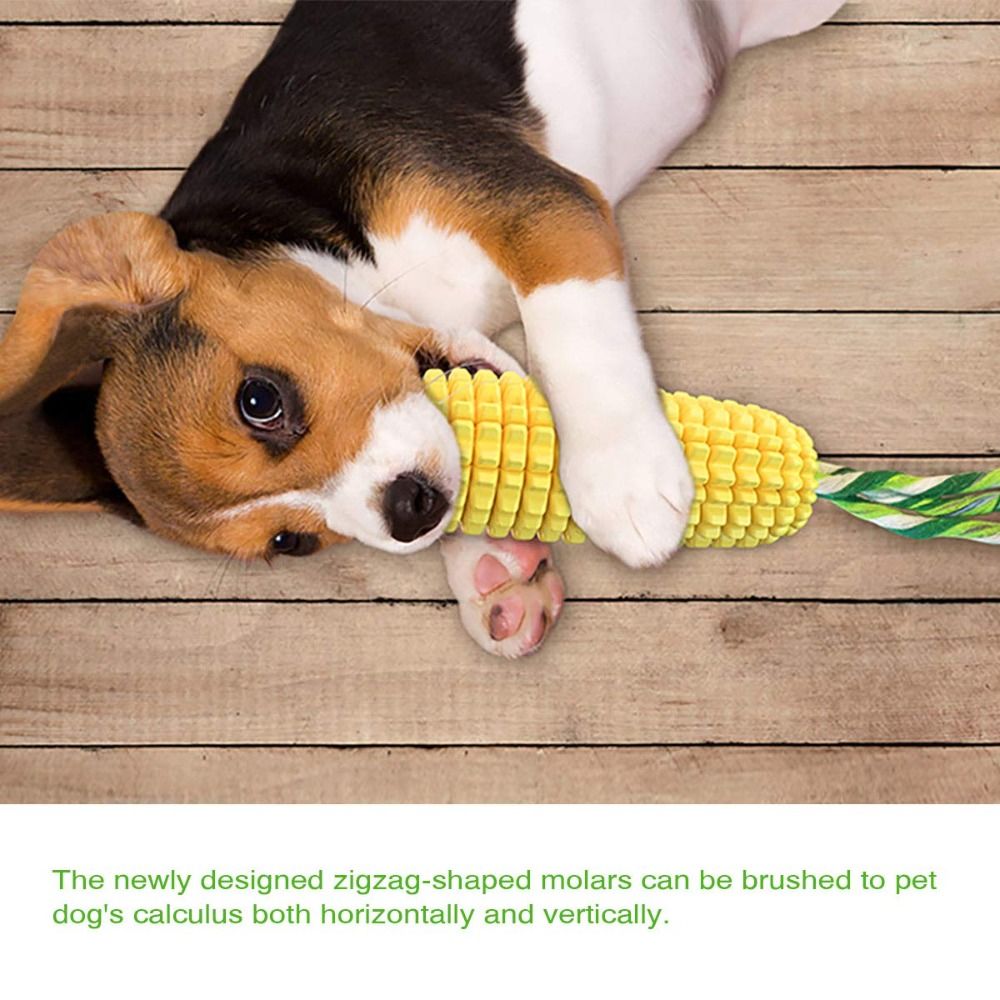 Tough Rubber Dog Chew Corn Sti - Corn Dog Stick reseña y precio