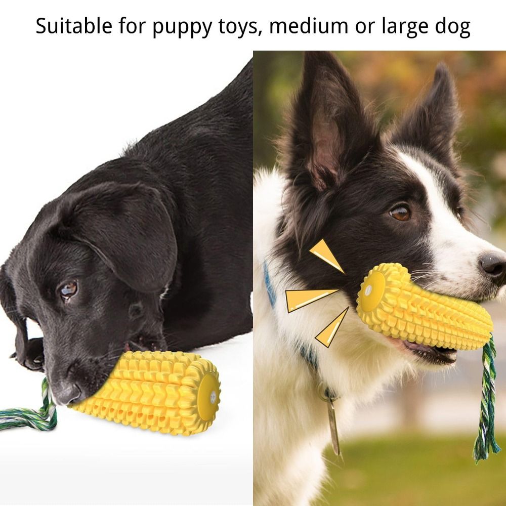 Tough Rubber Dog Chew Corn Sti - Corn Dog Stick reseña y precio