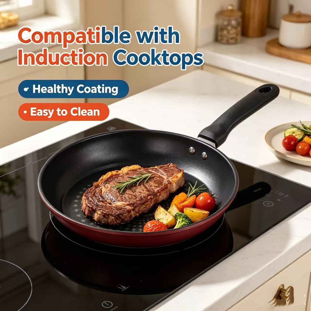 Premium Granite Non Stick Fryi - Egg Waffle Pan reseña y precio