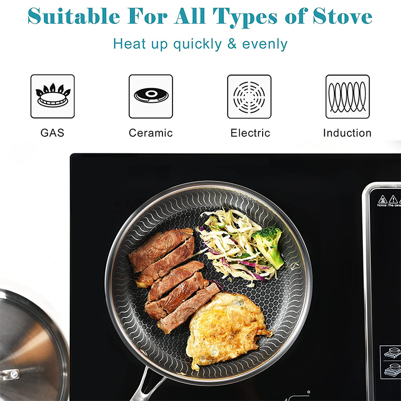 LMETJMA Stainless Steel Frying - Danish Pancake Pan reseña y precio