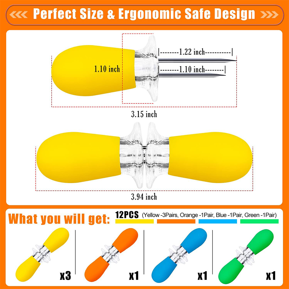 LMETJMA 12pcs/set Corn Holders - Corn Dog Stick reseña y precio