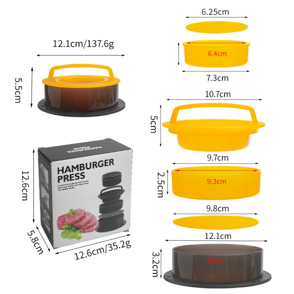 Round Hamburger Burger Press B - Hot Dog Press reseña y precio
