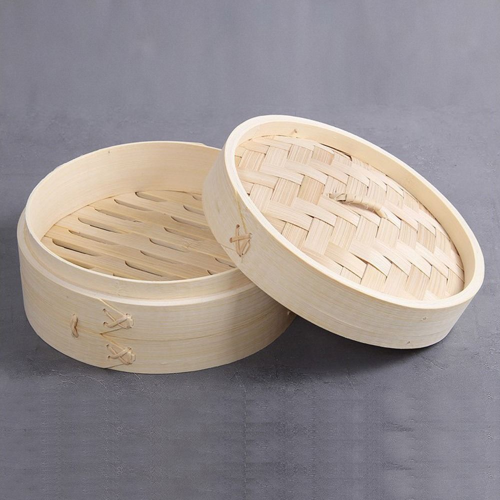 Bamboo Steamer Basket with Lid - Bao Steamer Bamboo reseña y precio