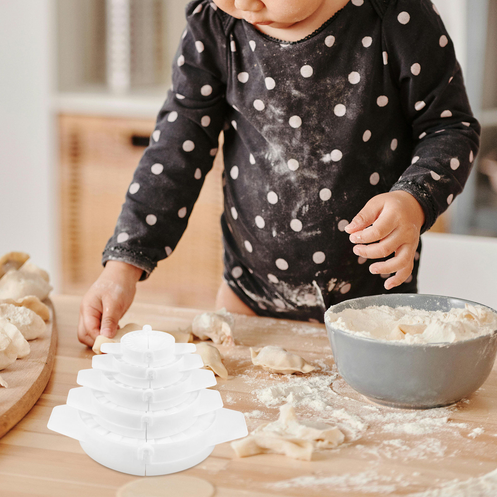 5Pcs Dumpling Maker Molds Plas - Dumpling Press Set reseña y precio