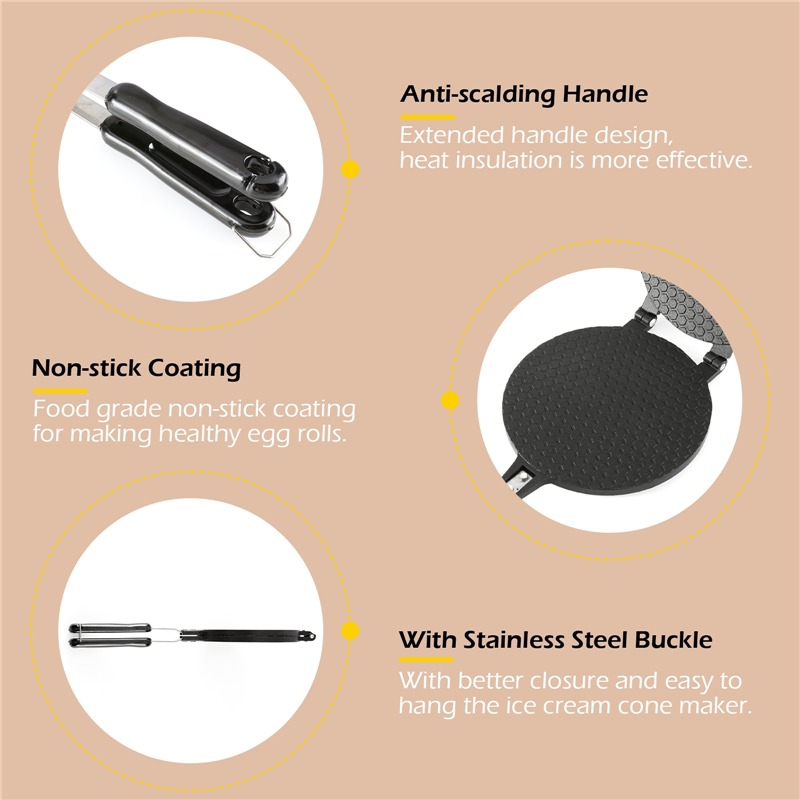 22cm Non-Stick Egg Roll Waffle - Egg Waffle Pan reseña y precio