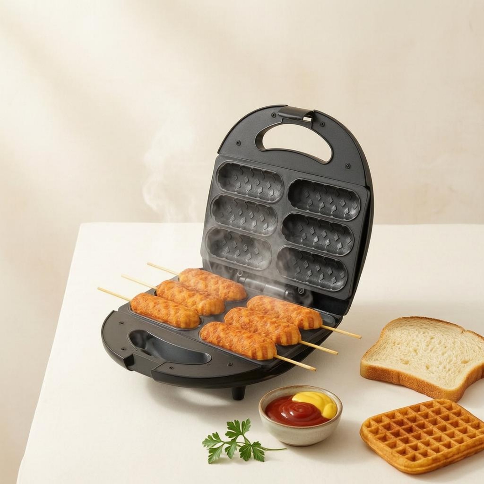 Corn Dog Maker Double-Sided He - Corn Dog Stick reseña y precio