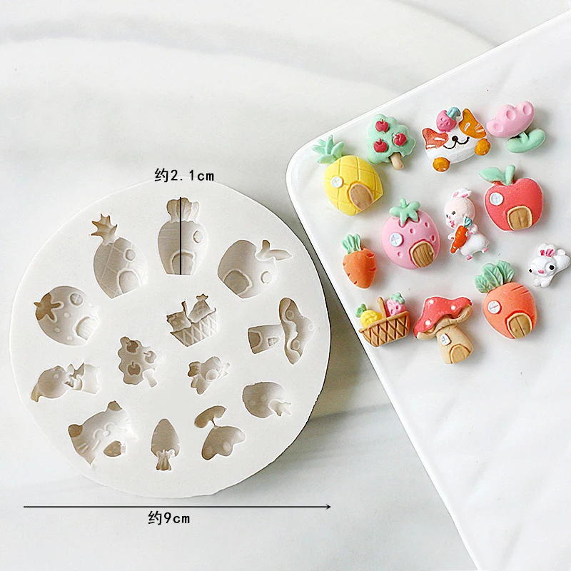 Cute Bunny Bear Carrot House S - Donut Mold Silicone reseña y precio