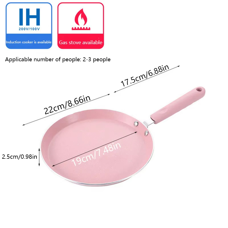1 Non Stick Pink Frying Pan Fo - Egg Waffle Pan reseña y precio
