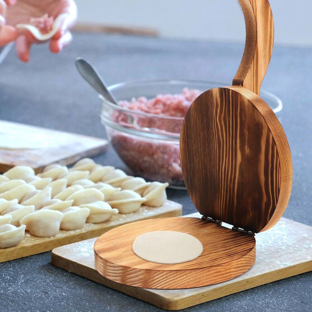 Wooden Dough Presser Chapati P - Dumpling Press Set reseña y precio