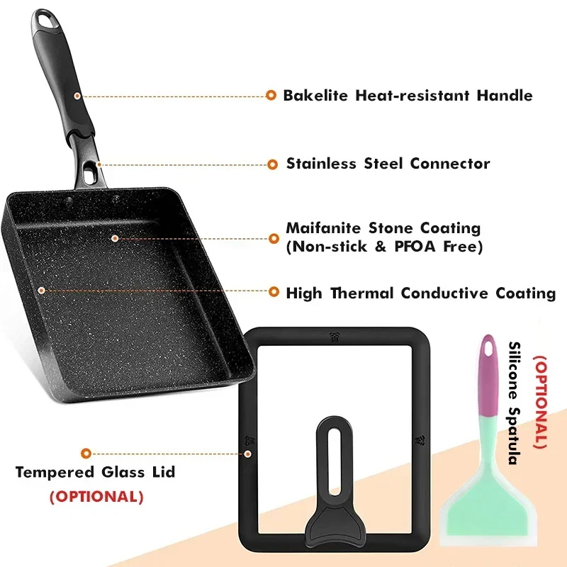 Japanese Omelette Pan / Tamago - Egg Waffle Pan reseña y precio