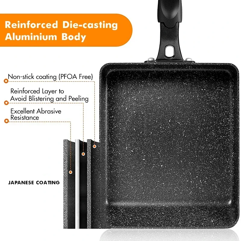 Japanese Omelette Pan / Tamago - Egg Waffle Pan reseña y precio
