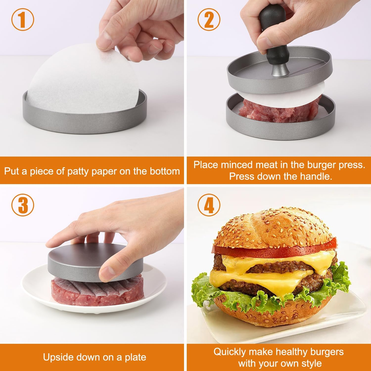 Burger Press Hamburger Meat To - Hot Dog Press reseña y precio